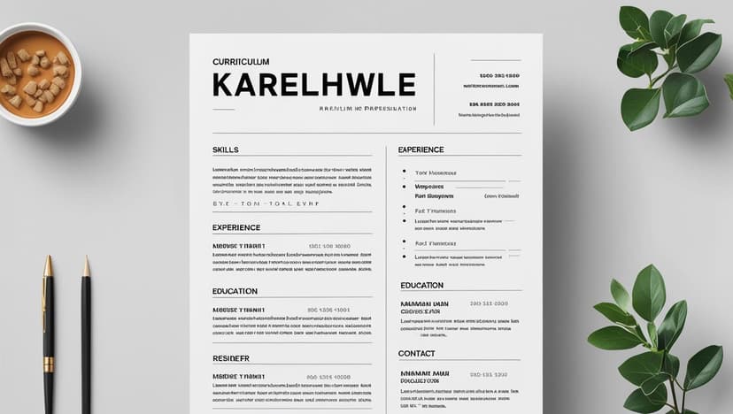 A stylish CV design with a profile picture