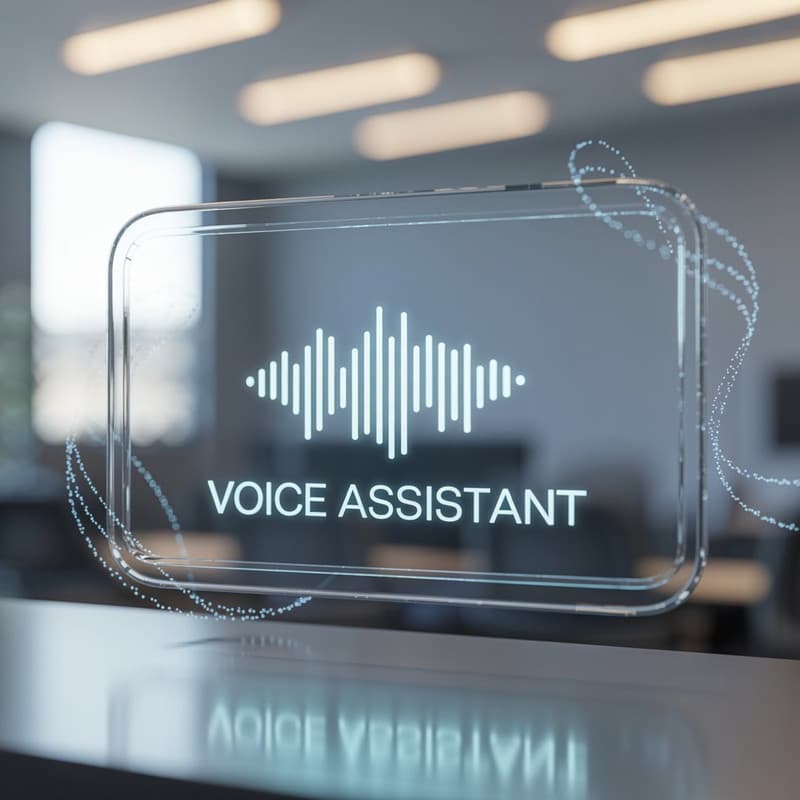 A mobile phone screen showing a voice assistant interface